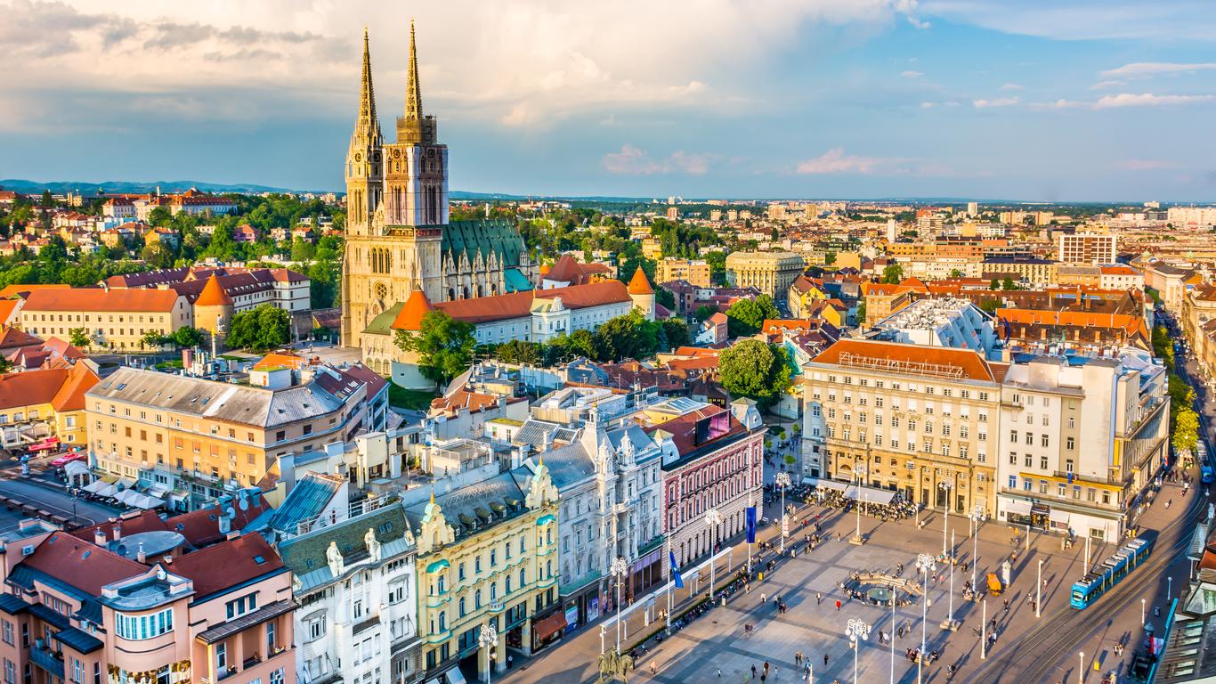 The city and cathedral of Zagreb