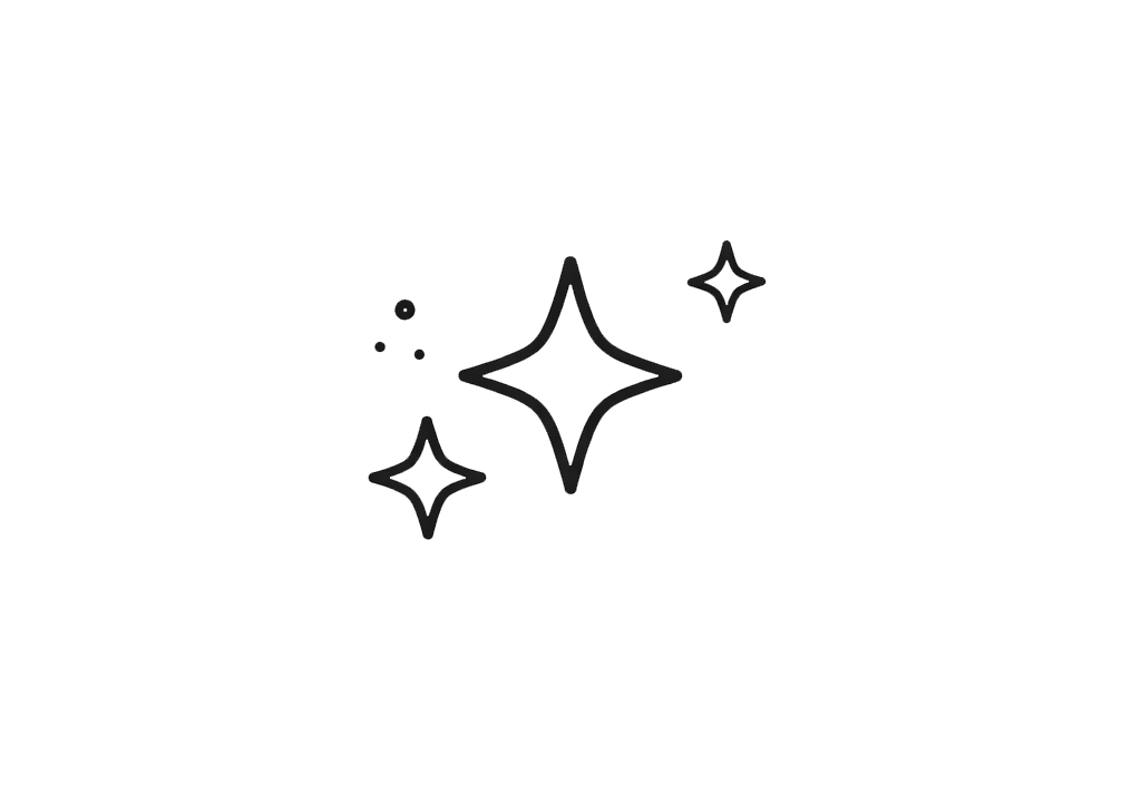 Minimalist black and white sparkles